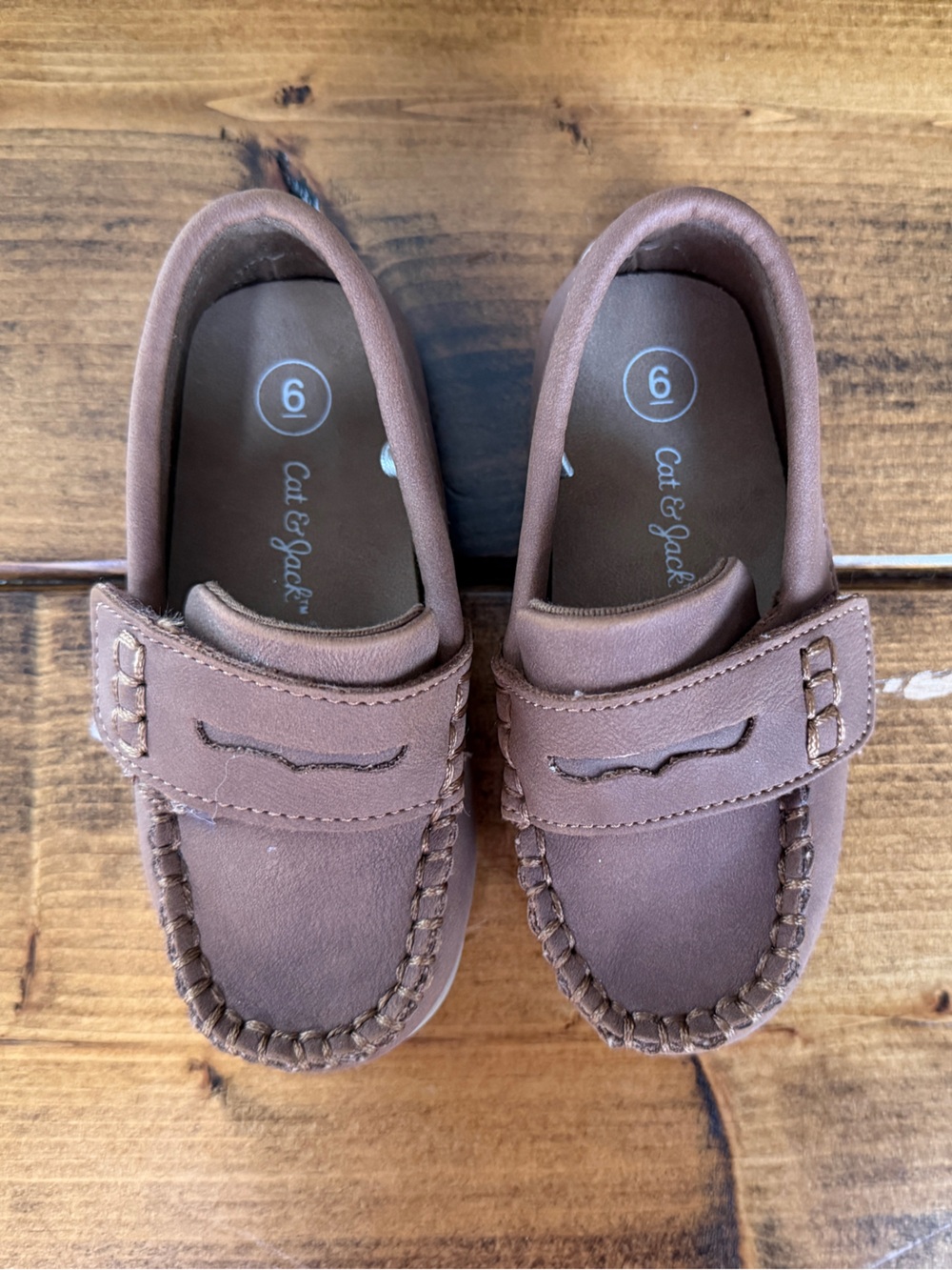 Cat & Jack Brown Moccasin Loafers for Kids